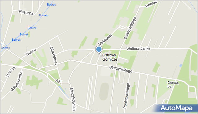 Sosnowiec, Klubowa, mapa Sosnowca