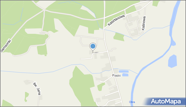 Strzyżewo gmina Zbąszyń, Klonowa, mapa Strzyżewo gmina Zbąszyń