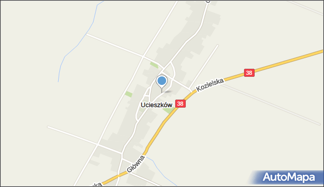 Ucieszków, Klasztorna, mapa Ucieszków
