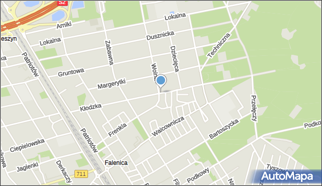Warszawa, Kłodzka, mapa Warszawy