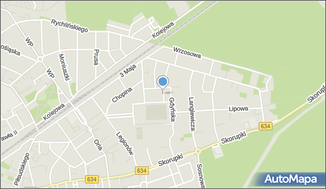 Ząbki powiat wołomiński, Klonowa, mapa Ząbki powiat wołomiński