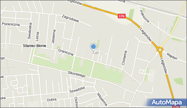 Zamość, Klukowskiego Zygmunta, mapa Zamościa