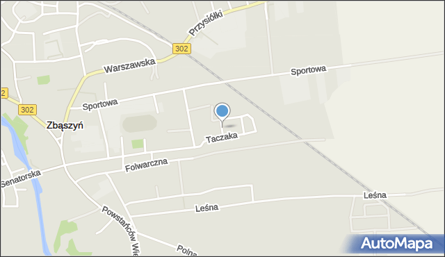 Zbąszyń, Klemczaka, ppor., mapa Zbąszyń