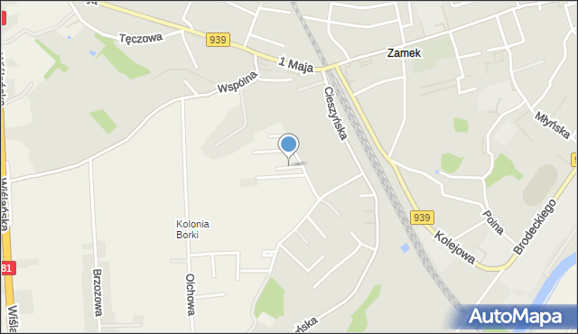 Zbytków, Klonowa, mapa Zbytków