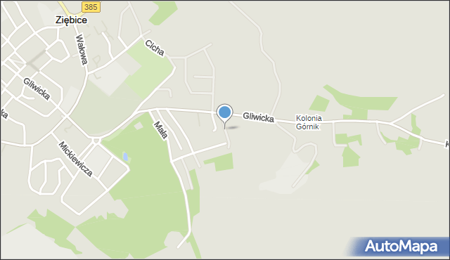 Ziębice, Klonowa, mapa Ziębice