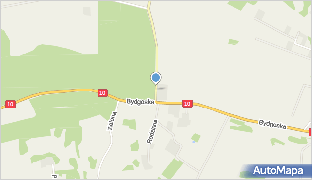 Zielonczyn gmina Sicienko, Klonowa, mapa Zielonczyn gmina Sicienko