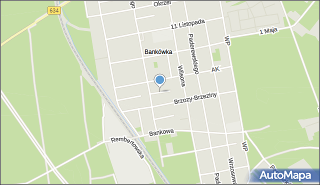 Zielonka powiat wołomiński, Klonowa, mapa Zielonka powiat wołomiński