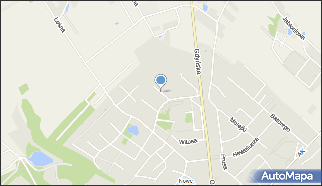 Żukowo powiat kartuski, Klonowa, mapa Żukowo powiat kartuski