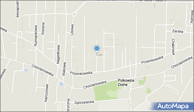 Polkowice, Kminkowa, mapa Polkowice