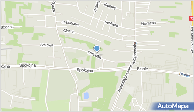 Tarnów, Kmiecika Andrzeja, ks., mapa Tarnów