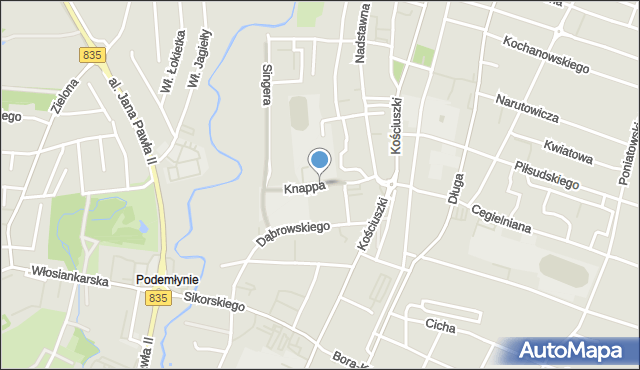 Biłgoraj, Knappa Stefana, mapa Biłgoraj