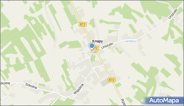 Knapy gmina Baranów Sandomierski, Knapy, mapa Knapy gmina Baranów Sandomierski