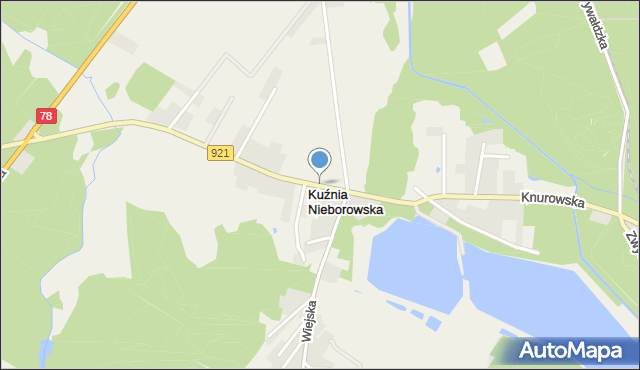 Kuźnia Nieborowska, Knurowska, mapa Kuźnia Nieborowska