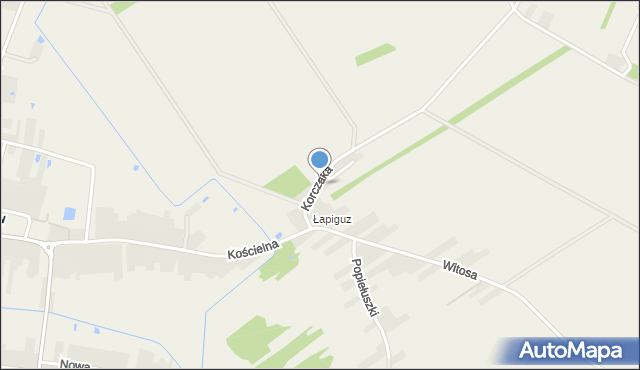Adamów powiat łukowski, Korczaka Janusza, mapa Adamów powiat łukowski
