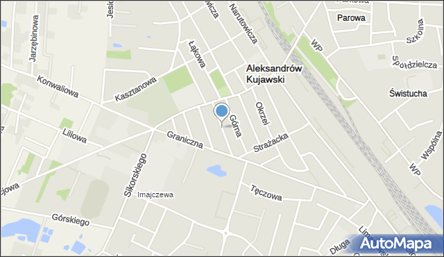 Aleksandrów Kujawski, Kościuszki Tadeusza, gen., mapa Aleksandrów Kujawski