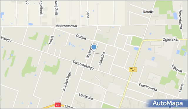 Aleksandrów Łódzki, Kołłątaja Hugo, mapa Aleksandrów Łódzki