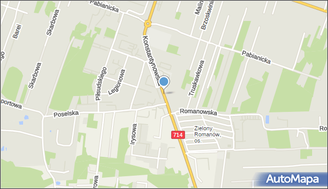 Aleksandrów Łódzki, Konstantynowska, mapa Aleksandrów Łódzki