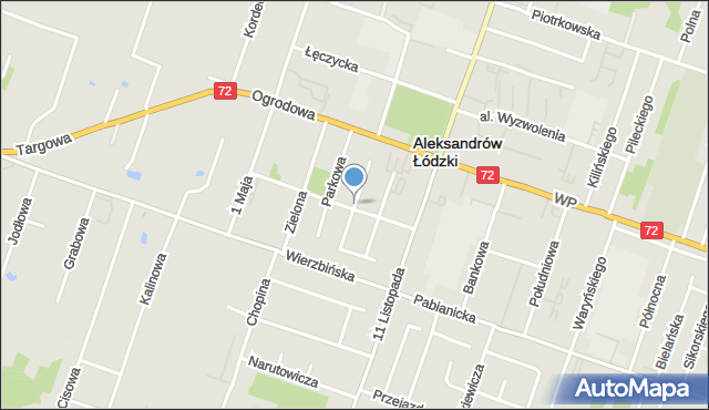 Aleksandrów Łódzki, Konstytucji 3 Maja, mapa Aleksandrów Łódzki