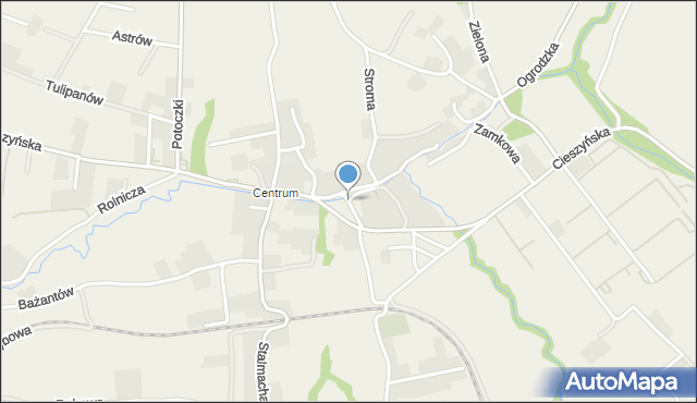 Bażanowice, Kościelna, mapa Bażanowice