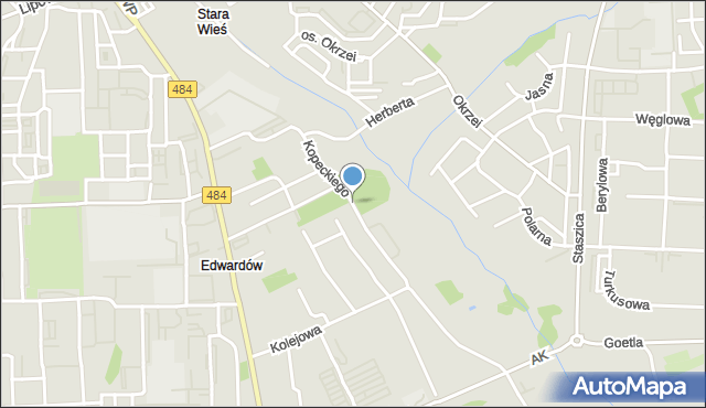 Bełchatów, Kopeckiego Kazimierza, mapa Bełchatów