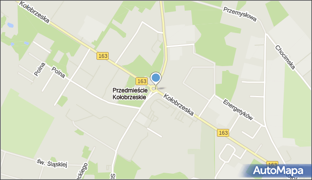 Białogard, Kołobrzeska, mapa Białogard