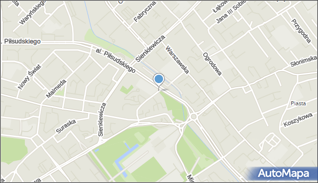 Białystok, Kościelna, mapa Białegostoku