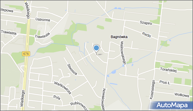 Białystok, Kościałkowskiego Zyndrama, mapa Białegostoku