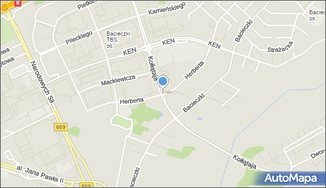 Białystok, Kołłątaja Hugo, mapa Białegostoku