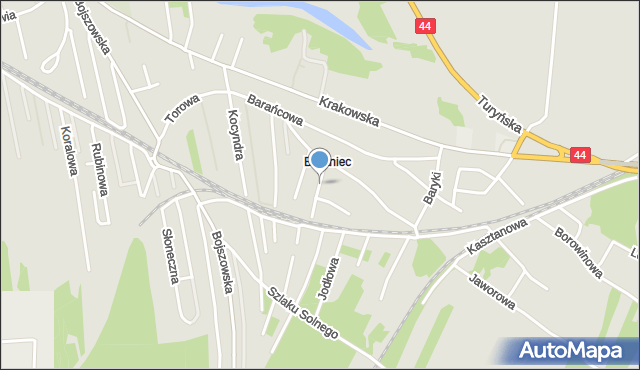 Bieruń, Konarskiego Stanisława, mapa Bieruń