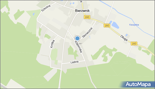 Bierzwnik, Kopernika Mikołaja, mapa Bierzwnik