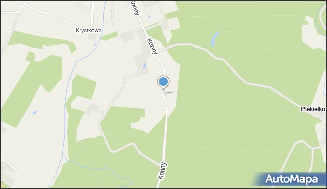 Bieszkowice, Konny Trakt, mapa Bieszkowice