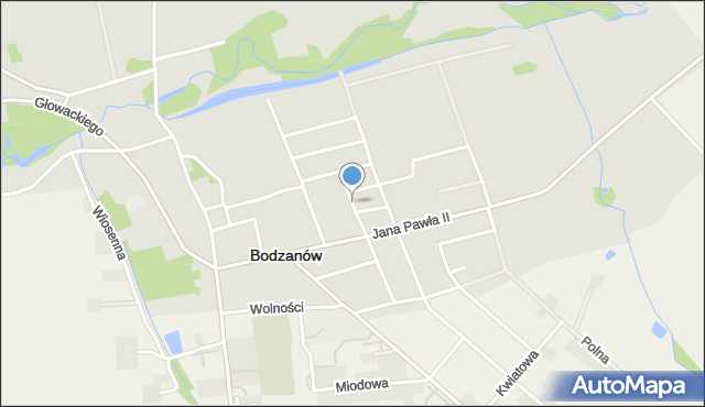 Bodzanów powiat płocki, Konopnickiej Marii, mapa Bodzanów powiat płocki