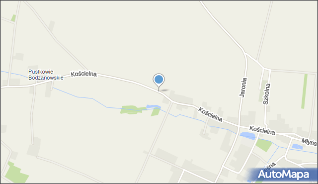 Bodzanowice, Kościelna, mapa Bodzanowice