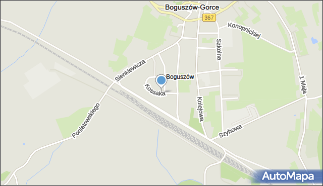Boguszów-Gorce, Kossaka Wojciecha, mapa Boguszów-Gorce