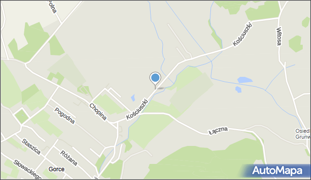 Boguszów-Gorce, Kościuszki Tadeusza, gen., mapa Boguszów-Gorce