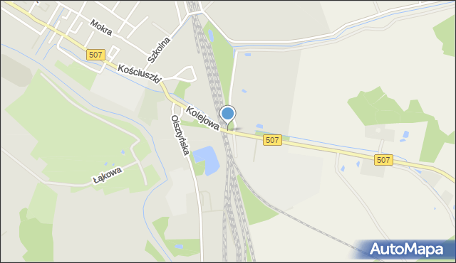 Braniewo, Kolejowa, mapa Braniewo