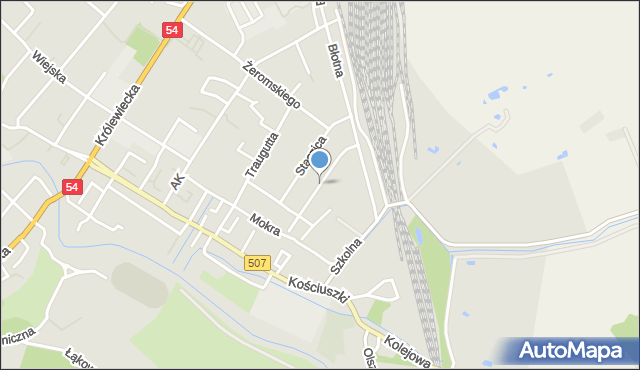 Braniewo, Kołłątaja Hugo, mapa Braniewo