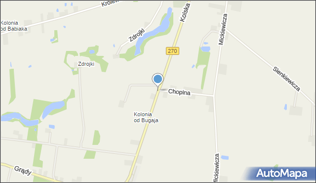 Brdów, Kolska, mapa Brdów