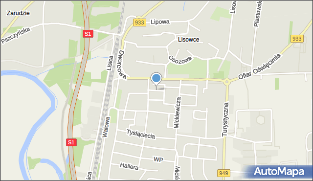 Brzeszcze, Konopnickiej Marii, mapa Brzeszcze