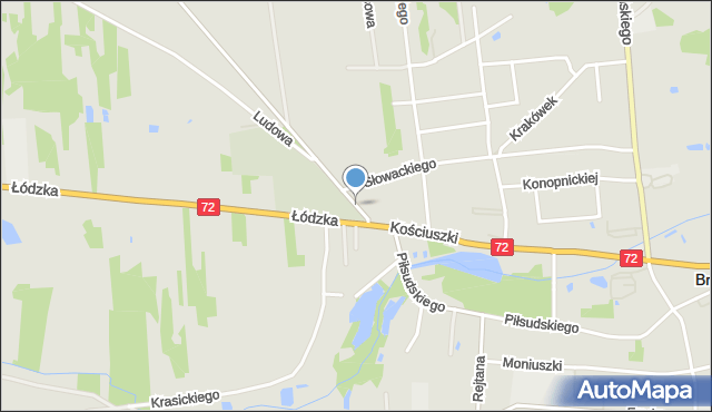 Brzeziny, Kopernika Mikołaja, mapa Brzeziny