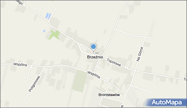 Brzeźnio, Kombatancka, mapa Brzeźnio