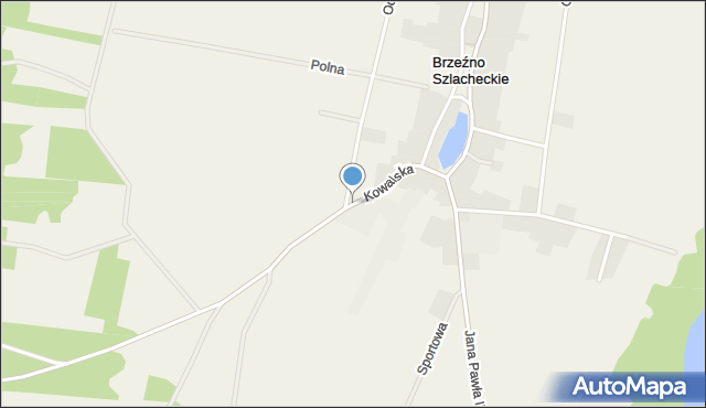 Brzeźno Szlacheckie, Kowalska, mapa Brzeźno Szlacheckie