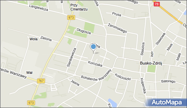 Busko-Zdrój, Konopnickiej Marii, mapa Busko-Zdrój