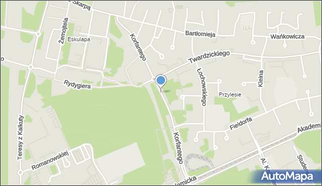 Bydgoszcz, Korfantego Wojciecha, mapa Bydgoszczy