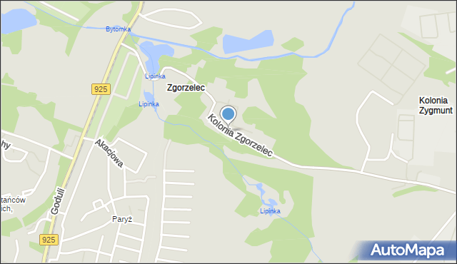 Bytom, Kolonia Zgorzelec, mapa Bytomia