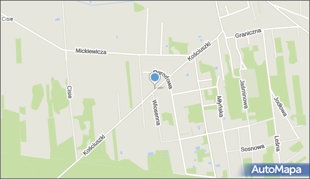 Cegłów powiat miński, Kościuszki Tadeusza, gen., mapa Cegłów powiat miński