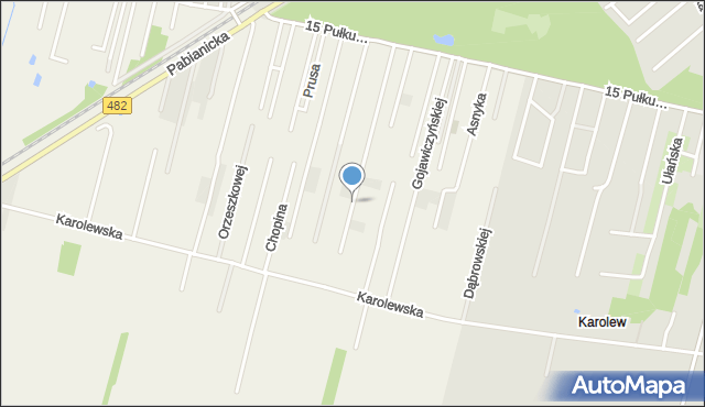 Chechło Pierwsze, Konopnickiej Marii, mapa Chechło Pierwsze