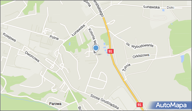 Chełmno, Kolonia Wilsona, mapa Chełmno