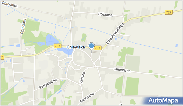 Chlewiska powiat szydłowiecki, Kościelna, mapa Chlewiska powiat szydłowiecki