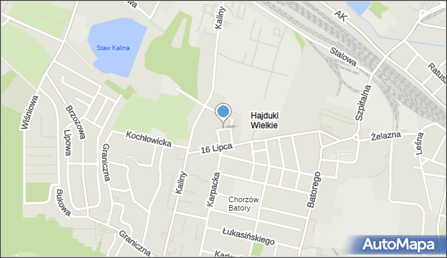 Chorzów, Konarskiego Stanisława, ks., mapa Chorzów
